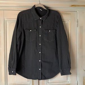 Old Navy Black Western Shirt